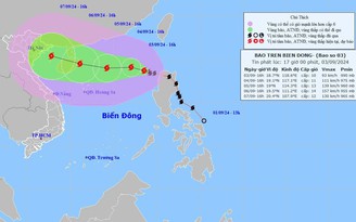 Bão số 3 tăng cấp 'khủng', hướng về vịnh Bắc bộ