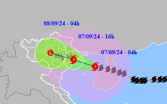 Bão Yagi ổn định ở cấp 14, áp sát Quảng Ninh - Hải Phòng