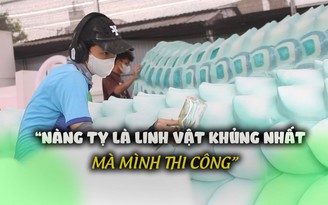 Cận cảnh xưởng chế tác Nàng Tỵ cho đường hoa Nguyễn Huệ 