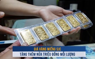 Biến động vàng ngày 22.1: Giá vàng miếng SJC tăng thêm nửa triệu đồng mỗi lượng