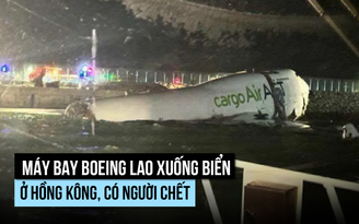 Máy bay Boeing trượt xuống biển ở Hồng Kông, có người chết