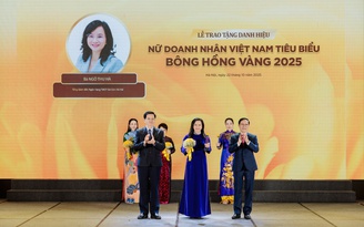 Tổng Giám đốc SHB Ngô Thu Hà được vinh danh 'Nữ doanh nhân Việt Nam tiêu biểu - Bông hồng vàng' năm 2025