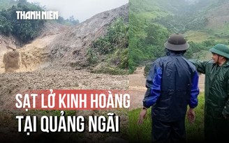 Lở đồi gây sạt lở kéo theo bùn, đất dài 3 km