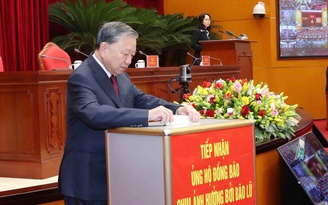 Tổng Bí thư Tô Lâm quyên góp ủng hộ đồng bào bị thiệt hại do bão lũ