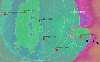 Bão số 15 (bão Koto) 6 lần đổi hướng, 'đi lòng vòng' trên biển 7 ngày