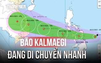 Bão Kalmaegi đang di chuyển nhanh, dự báo giật cấp 16 khi vào Biển Đông