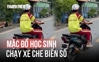 Làm rõ vụ học sinh chạy xe độ, che biển số