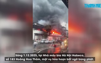 Cháy tại nhà máy bia Hà Nội Habeco