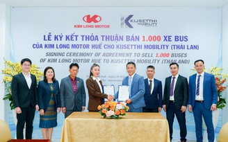 Kim Long Motor xuất khẩu 1.000 xe buýt sang thị trường Thái Lan