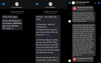 Cảnh báo tin nhắn giả mạo bưu điện