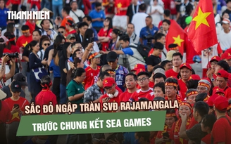 Sắc đỏ ngập tràn SVĐ Rajamangala trước chung kết SEA Games, CĐV dự đoán tỷ số