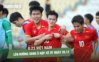 U.23 Việt Nam lên đường sang Ả Rập Xê Út ngày 26.12, được AFC đánh giá cao