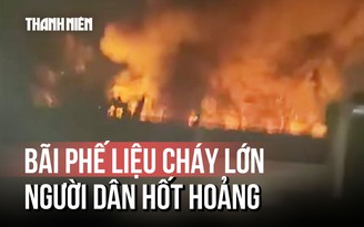 Cháy lớn bãi phế liệu lúc sáng sớm ở TP.HCM