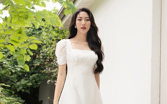 Đầm cổ vuông tay phồng nâng tầm phong thái quý cô