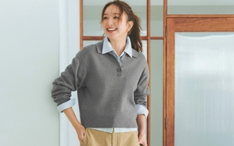 Áo polo tay dài giúp nàng ghi điểm sành điệu