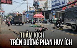 Tai nạn đau lòng trên đường Phan Huy Ích lúc giữa trưa