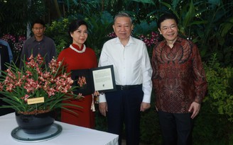 Singapore lấy tên Tổng Bí thư Tô Lâm và phu nhân đặt cho loài hoa lan mới