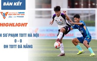 Highlight Trường ĐH Sư phạm TDTT Hà Nội 0-0 Trường ĐH TDTT Đà Nẵng: Luân lưu căng như dây đàn