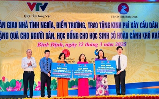 Quỹ Tấm lòng Việt hỗ trợ xây nhà, trường học, cầu dân sinh ở Bình Định