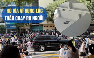 Khoảnh khắc người dân chung cư, nhân viên văn phòng ở TP.HCM 'hú vía' vì trận rung lắc