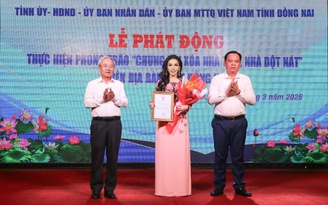 Bà Lê Nữ Thùy Dương ủng hộ 55 tỉ xóa nhà tạm, dột nát tại Đồng Nai Bà Lê Nữ Thùy Dương ủng hộ 55 tỉ xóa nhà tạm, dột nát tại Đồng Nai