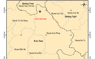 4 trận động đất tại Kon Tum trong sáng nay