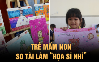 Trẻ mầm non thỏa sức sáng tạo với ước mơ làm 'họa sĩ nhí'