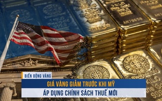Biến động vàng ngày 2.4: Giá vàng giảm trước khi Mỹ áp dụng chính sách thuế mới