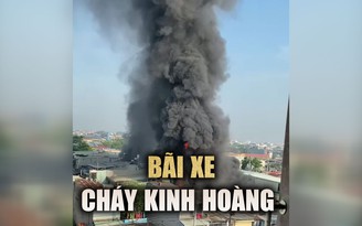 Cháy kinh hoàng tại bãi xe ở Bình Chánh