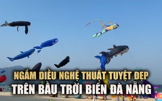 Ngắm diều nghệ thuật tuyệt đẹp trên bầu trời biển Đà Nẵng