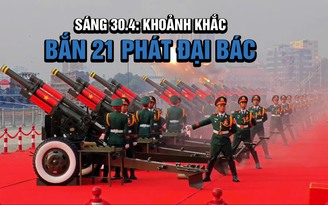 Cận cảnh màn bắn 21 phát đại bác sáng 30.4 ở bến Bạch Đằng