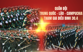 [VIDEO] Đội hình quân đội Trung Quốc, Lào, Campuchia tại diễu binh 30.4