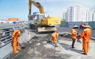 Nha Trang: Siêu âm tìm nguyên nhân sự cố nứt, lún trên nút giao Ngọc Hội