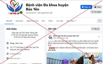 Tạo Facebook giả bệnh viện, kêu gọi tiền từ thiện