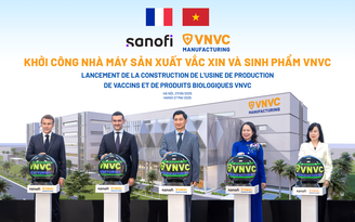 Tổng thống Pháp Macron bấm nút khởi công Nhà máy Vắc xin và Sinh phẩm VNVC Tổng thống Pháp Macron bấm nút khởi công Nhà máy Vắc xin và Sinh phẩm VNVC