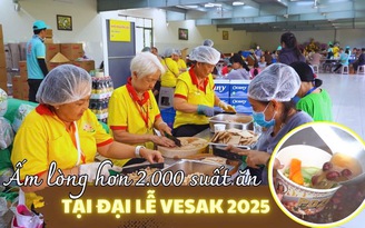 Ấm lòng bếp ăn tại đại lễ Vesak: Phục vụ hơn 20.000 phần ăn mỗi ngày
