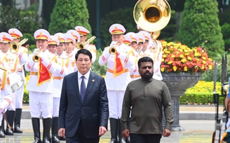 Chủ tịch nước Lương Cường chủ trì lễ đón Tổng thống Sri Lanka