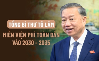 Tổng Bí thư Tô Lâm: Từ 2030 - 2035, yêu cầu miễn viện phí toàn dân