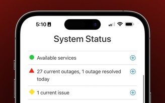 Hàng loạt dịch vụ của Apple ngừng hoạt động trên diện rộng