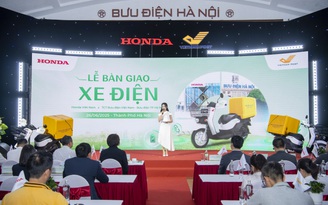 Honda Việt Nam hợp tác Vietnam Post triển khai Dự án sử dụng xe điện giao hàng