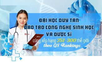ĐH Duy Tân đào tạo Công nghệ Sinh học và Dược sĩ cùng xếp hạng 251-300 thế giới theo QS Ranking