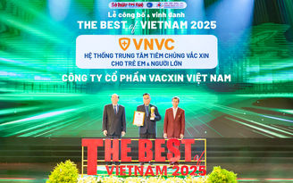 VNVC được vinh danh hệ thống trung tâm tiêm chủng tốt nhất Việt Nam