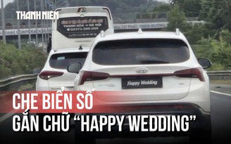 Tài xế che biển số gắn chữ 'Happy Wedding' đã bị xử phạt