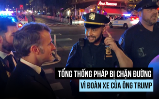 Ông Macron gọi điện 'cầu cứu' ông Trump khi bị cảnh sát chặn đường