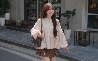 Ngọt lịm ngày thu với áo babydoll và chân váy