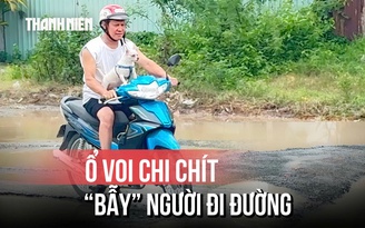 TP.HCM: Hết hồn với 'ổ voi' ngay trong khu dân cư