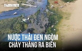 Những dòng nước thải đen ngòm chảy thẳng ra biển Gia Lai