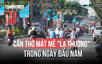 Đường phố Cần Thơ rộn ràng ngày đầu năm mới