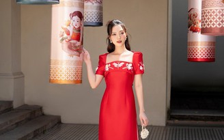 Diện sắc trắng - đỏ tôn da, tôn dáng ngày đầu xuân