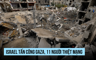 Israel tấn công Gaza, 11 người thiệt mạng